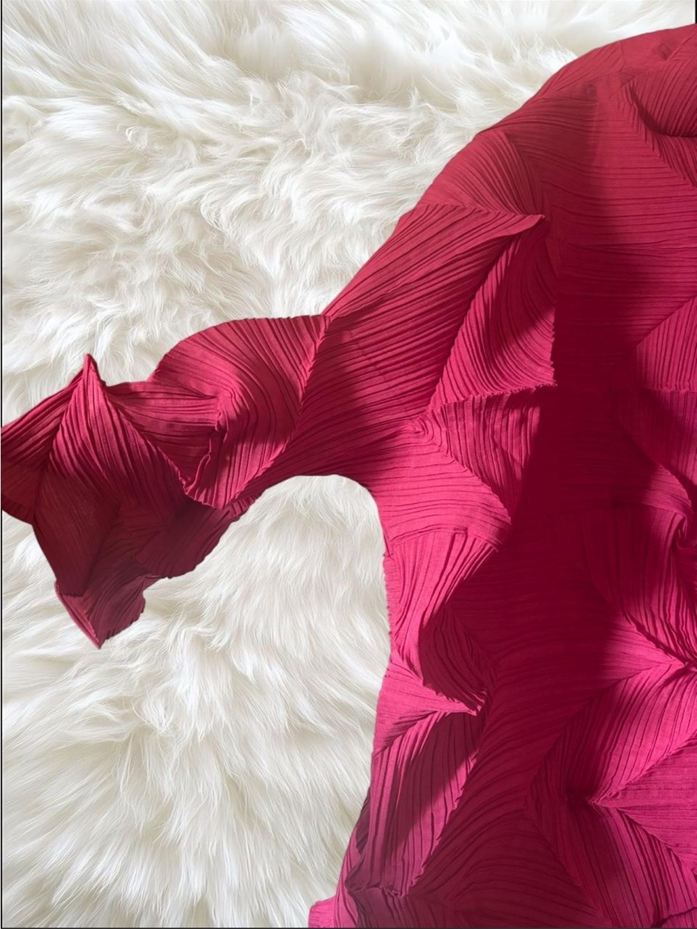 Vanité Couture NWT Rose Pleated Blouse | Oversized & Stretchy | One Size - Picture 6 of 8